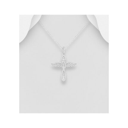 Γυναικείο Ασημένιο Μενταγιόν Σταυρός 701-24149